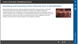 Historic Preservation: Rehabilitating Interiors