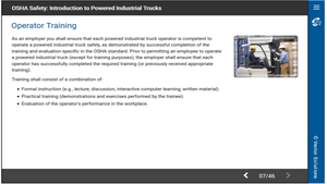 OSHA Safety: Introduction to Powered Industrial Trucks