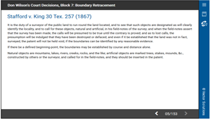 Don Wilson's Court Decisions: Block 7 - Boundary Retracement 3