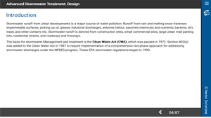 Advanced Stormwater Treatment: Design