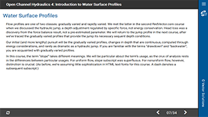Open Channel Hydraulics IV: Introduction to Water Surface Profiles 