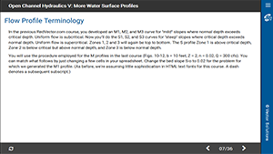 Open Channel Hydraulics V:  More Water Surface Profiles