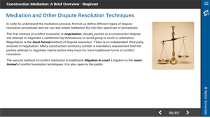 Construction Mediation: A Brief Overview - Beginner 