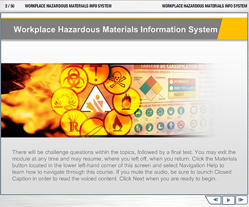 Workplace Hazardous Materials Information Systems: Canadian (ECHAC00CEN)
