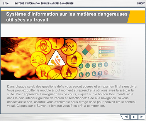Système d’information sur les matières dangereuses utilisées au travail (Workplace Hazardous Materials Information System )