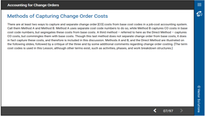Accounting for Change Orders