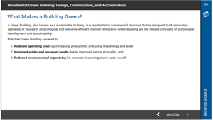 Residential Green Building: Design, Construction, and Accreditation