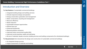 Green Building: Commercial High Performance Guidelines Part 1