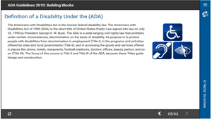 ADA Guidelines 2010: Building Blocks 