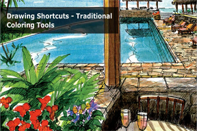 Drawing Shortcuts - Traditional Coloring Tools 