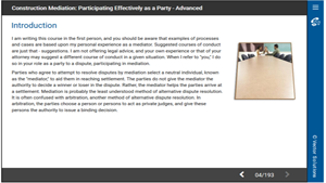 Construction Mediation: Participating Effectively as a Party - Advanced 
