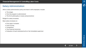 Financial Management 8: Controlling Labor Costs