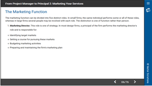 From Project Manager to Principal 2:  Marketing Your Services