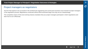 From Project Manager to Principal 3:  Negotiation Outcomes & Strategies