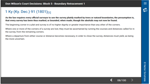 Don Wilson's Court Decisions: Block 5 - Boundary Retracement 1