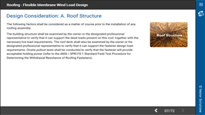 Roofing - Flexible Membrane Wind Load Design
