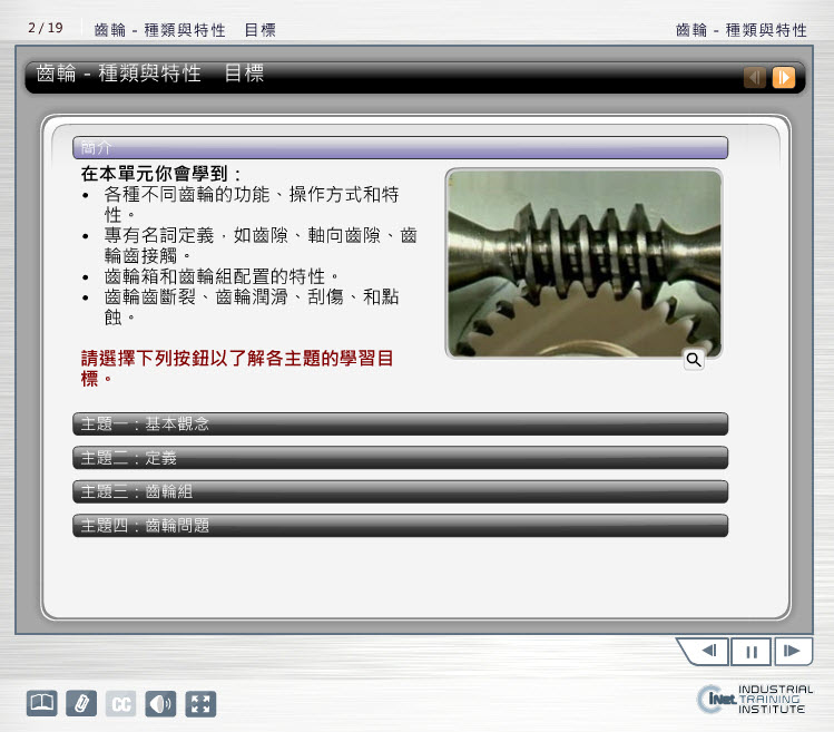 Gears: Types and Characteristics 齒輪：種類及特徵