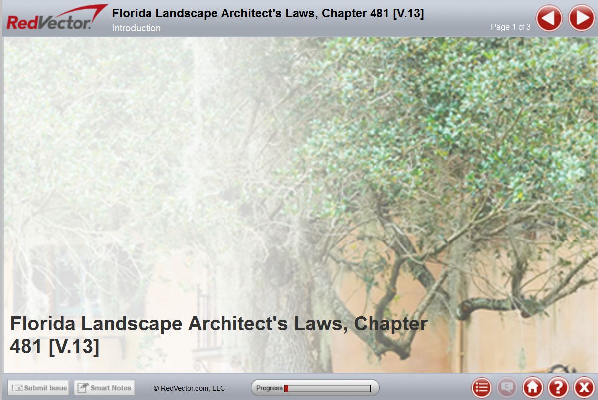 Florida Landscape Architects' Laws, Chapter 481 (V.13)