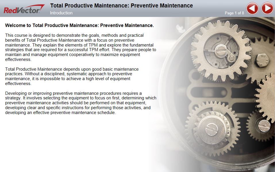 Total Productive Maintenance: Preventive Maintenance