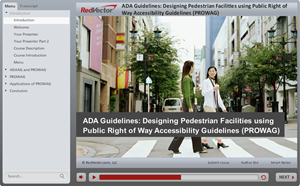 ADA Guidelines: Designing Pedestrian Facilities using Public Right of Way Accessibility Guidelines (PROWAG)