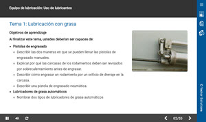 Equipment Lubrication: Using Lubricants (Equipo de Lubricación: Uso de Lubricantes)