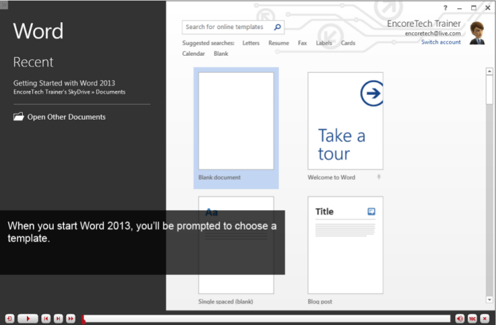 Smart Office: Word 2013 Essential Training I